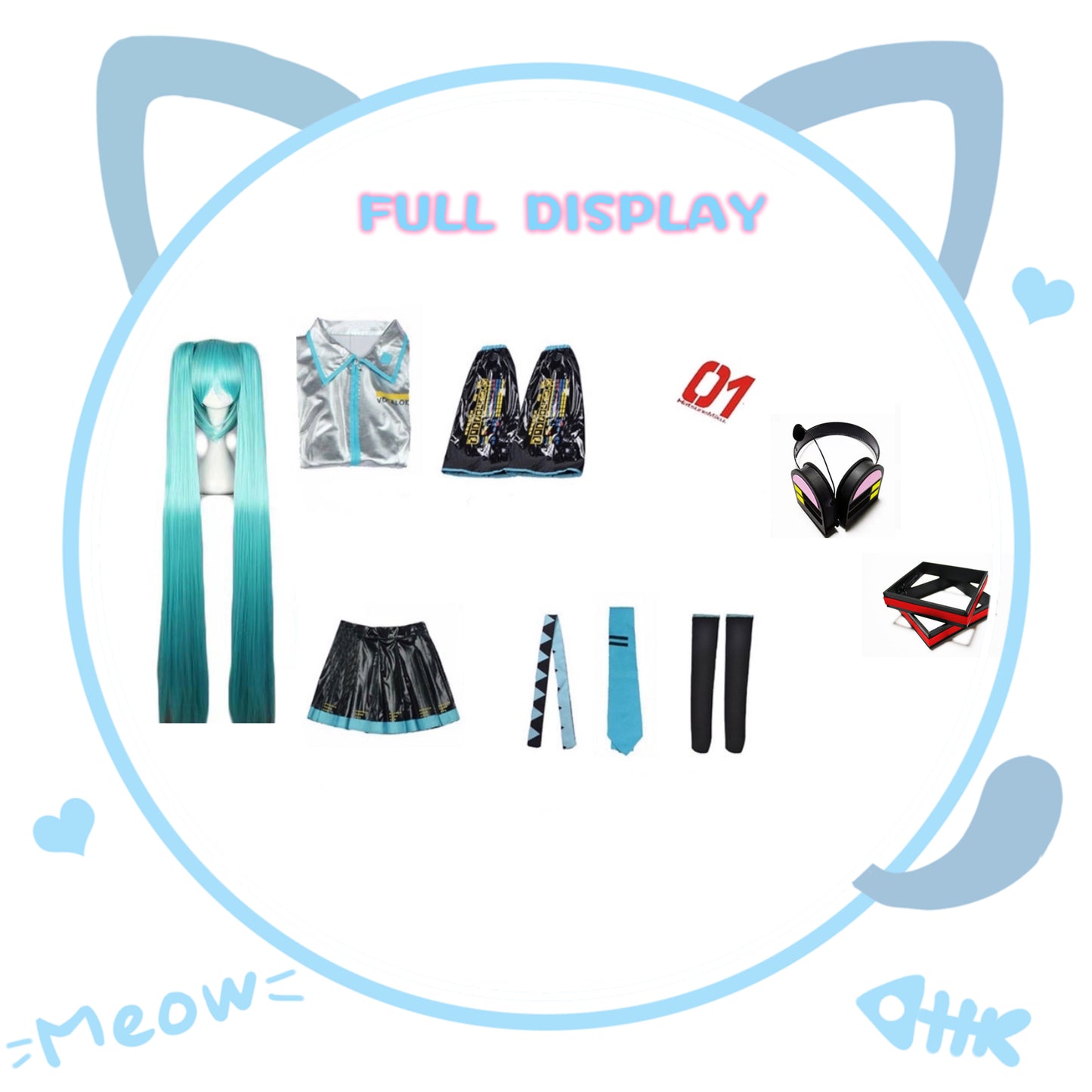 Deluxe Hatsune Miku Costume Vocaloid Cosplay Uniform Full Set
