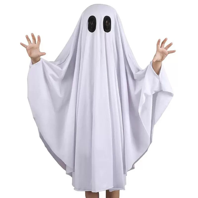 White Ghost Costume Halloween Fancy Dress Outfit