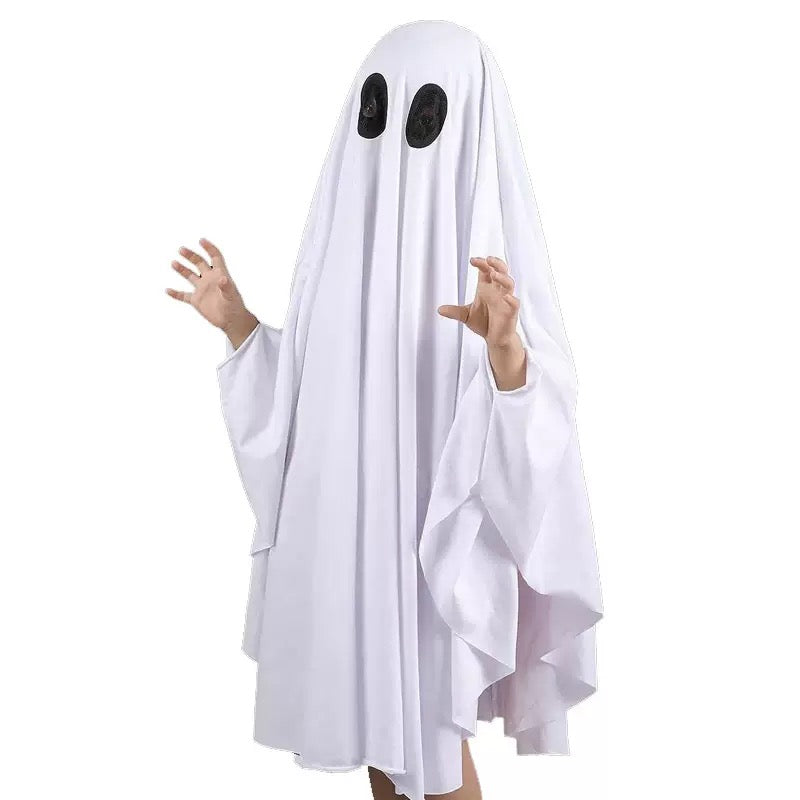 White Ghost Costume Halloween Fancy Dress Outfit