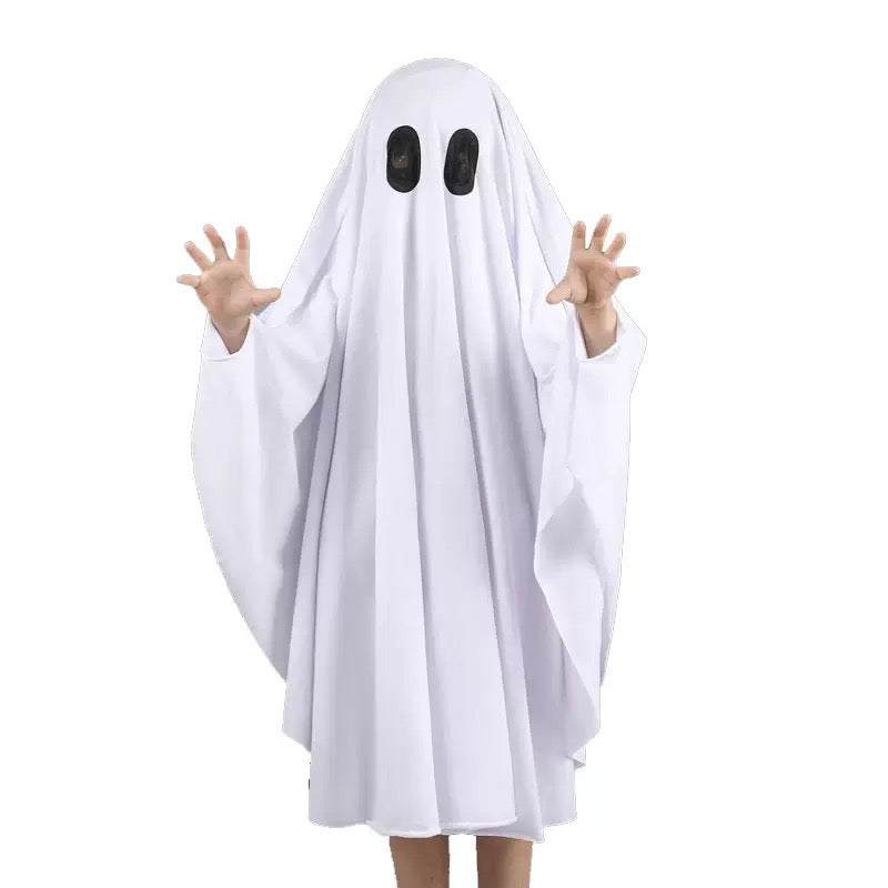 White Ghost Costume Halloween Fancy Dress Outfit