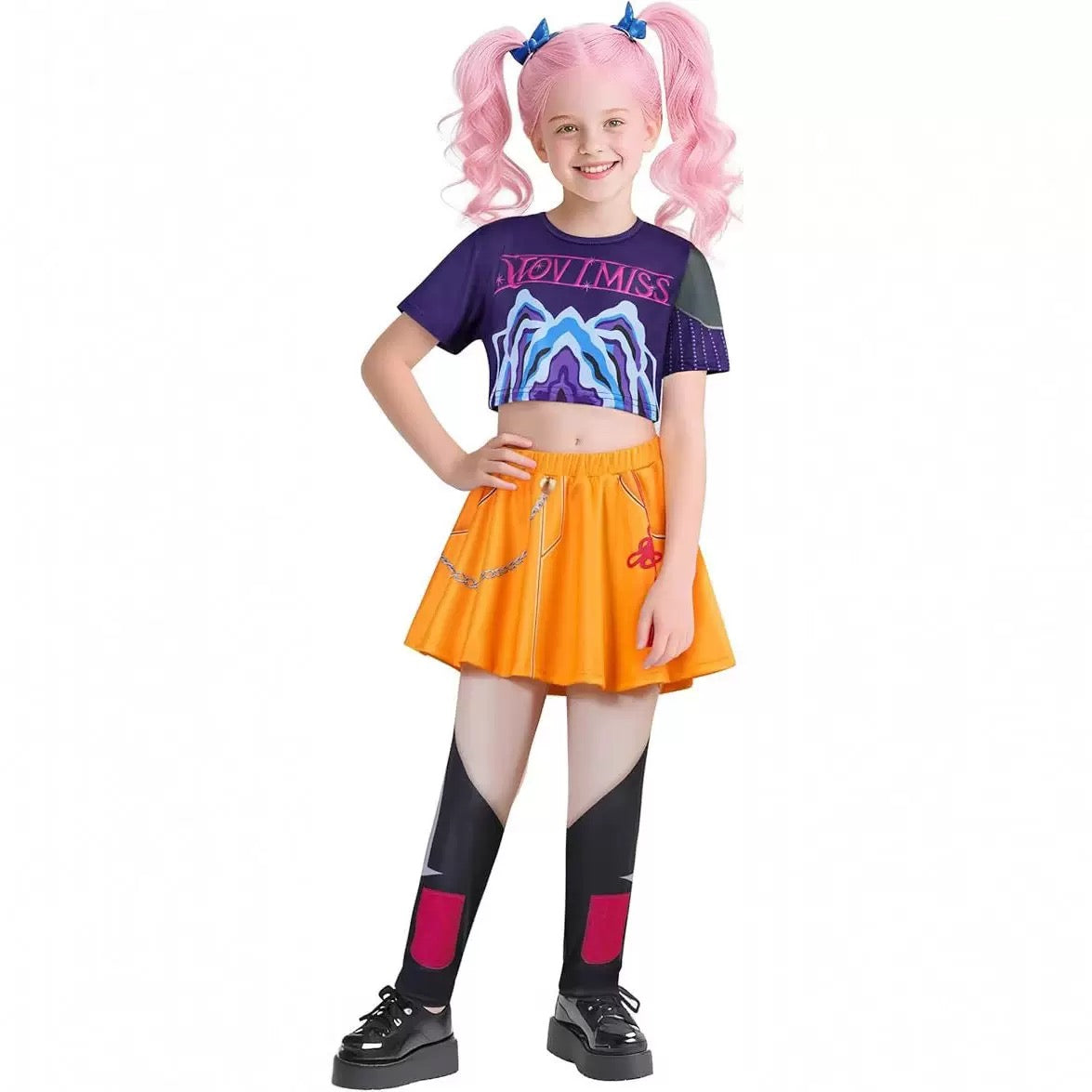 Kids Girls KPop Demon Hunters Cosplay Outfits