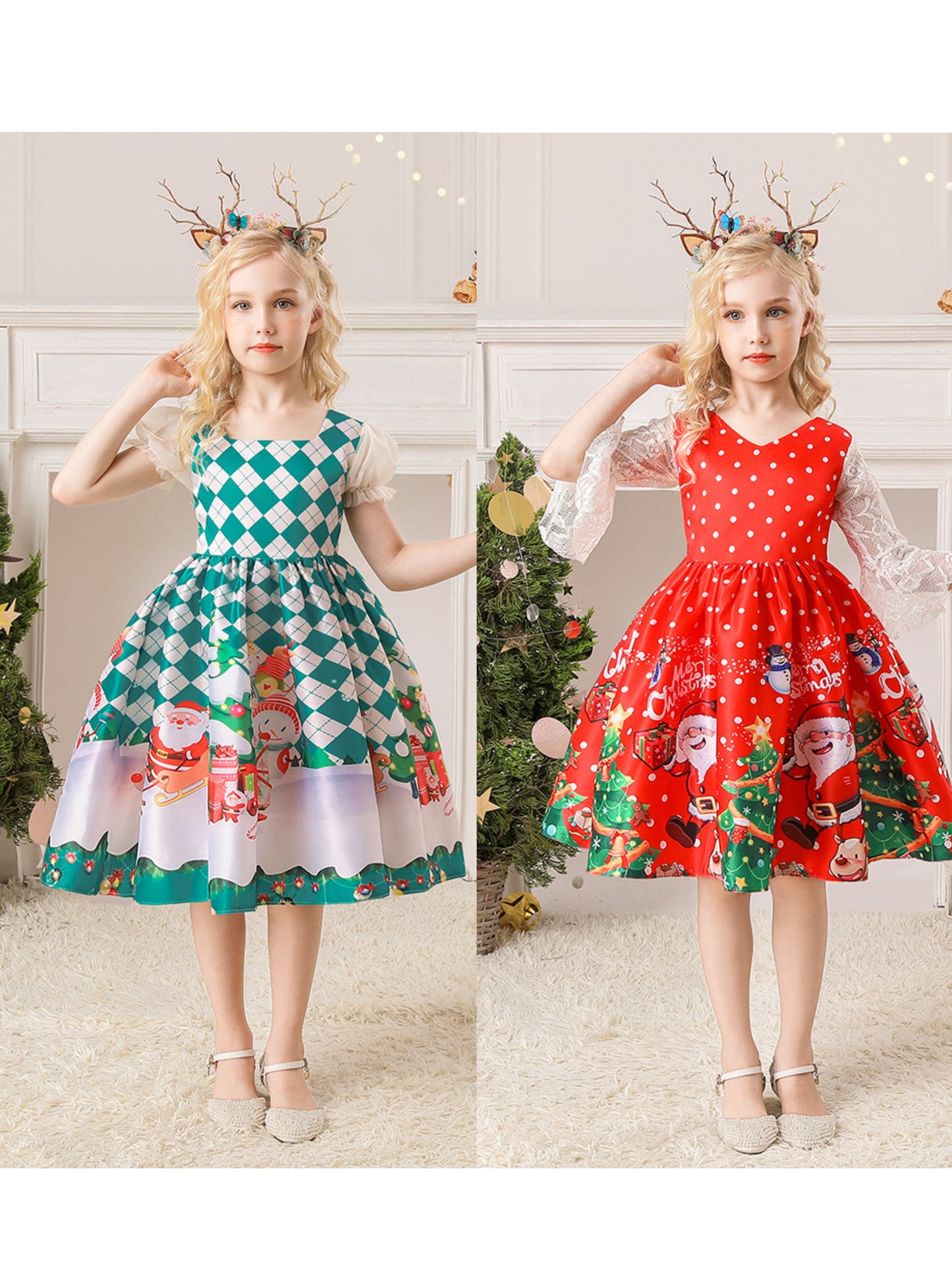 Kids Girls Christmas Fancy Dress