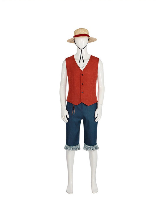 Anime One Piece Monkey D Luffy Cosplay Costume Outfit