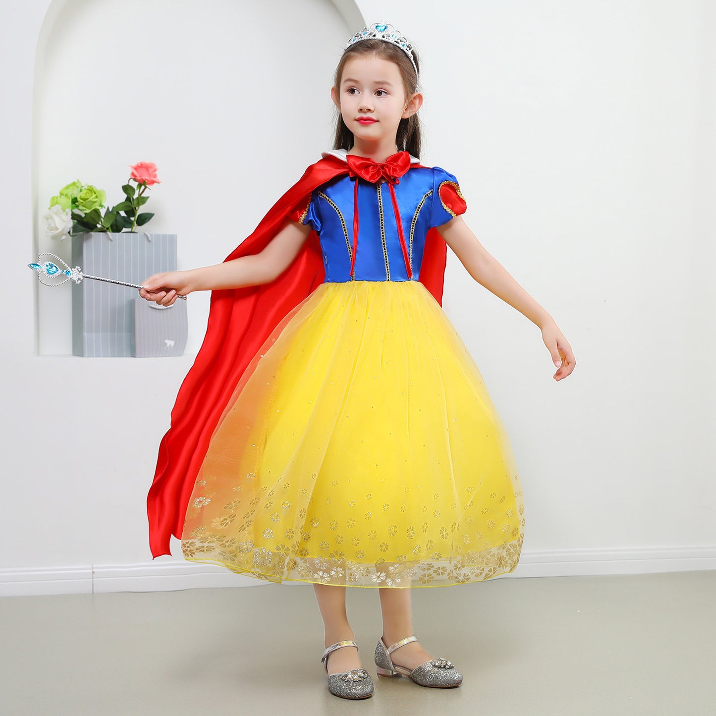 Kids Snow White Cosplay Costume Girls Princess Birthday Party Fancy Dress