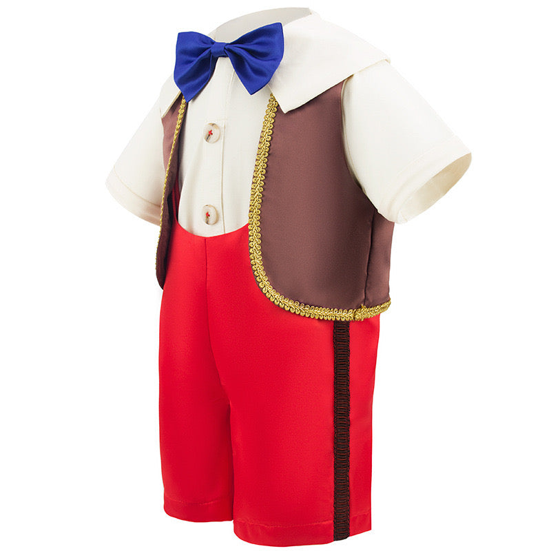 Kids Pinocchio Cosplay Full Set Costume with Hat