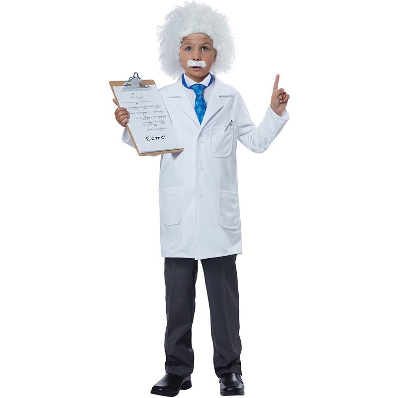 Child Scientist Costume Lab Physicis Albert Einstein Cosplay