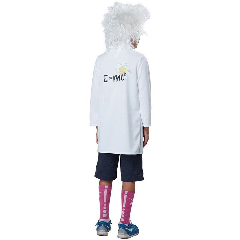 Child Scientist Costume Lab Physicis Albert Einstein Cosplay