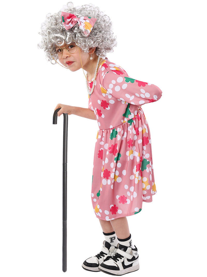 3 PCS Grandma Old Lady Set The 100 Days Of School Granny Costume