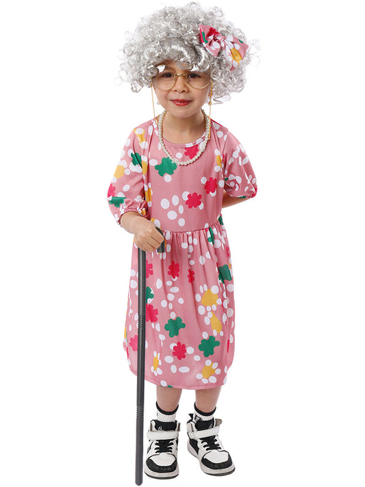 3 PCS Grandma Old Lady Set The 100 Days Of School Granny Costume