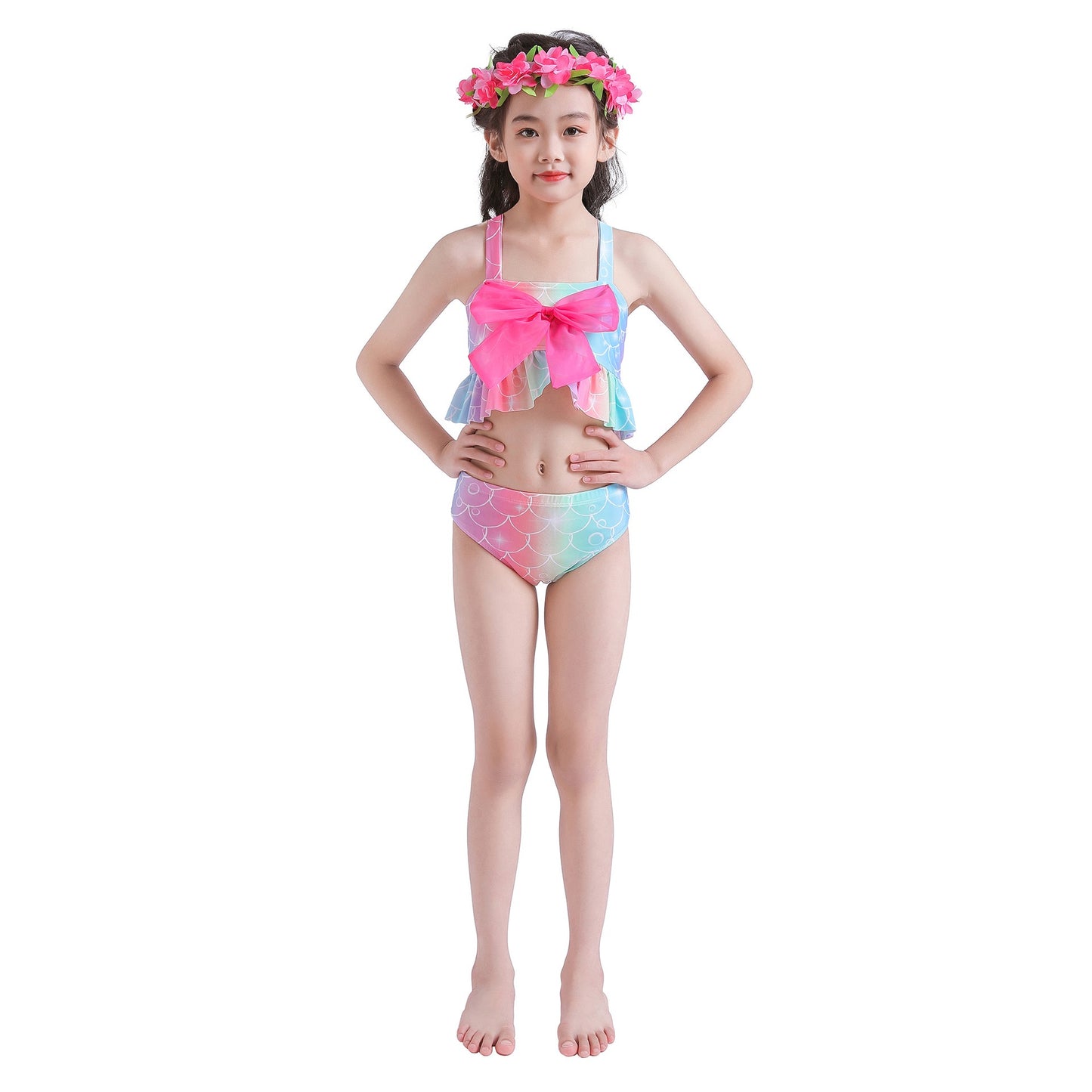 Kids Mermaid Tail Swim Costume Swimmable Bikini Swimming Costumes