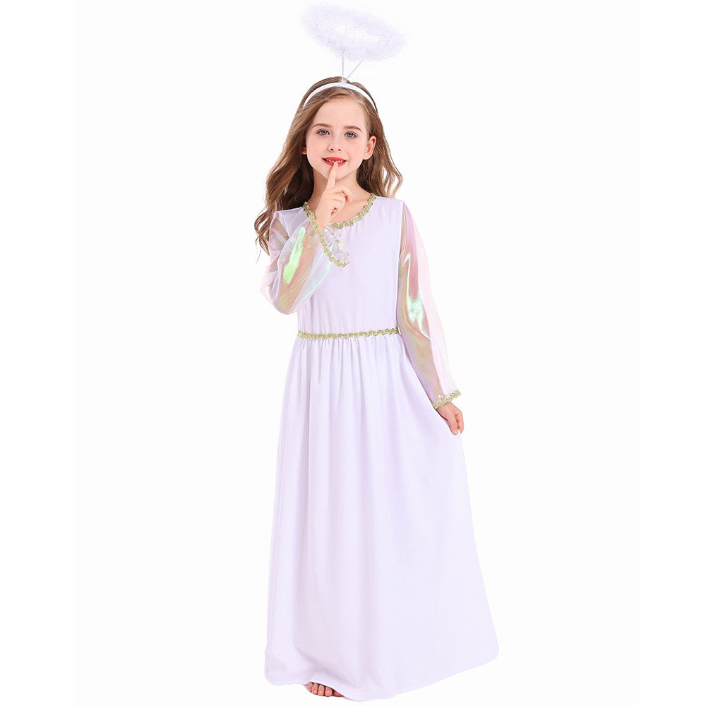 Kids White Angel Fairy Dress
