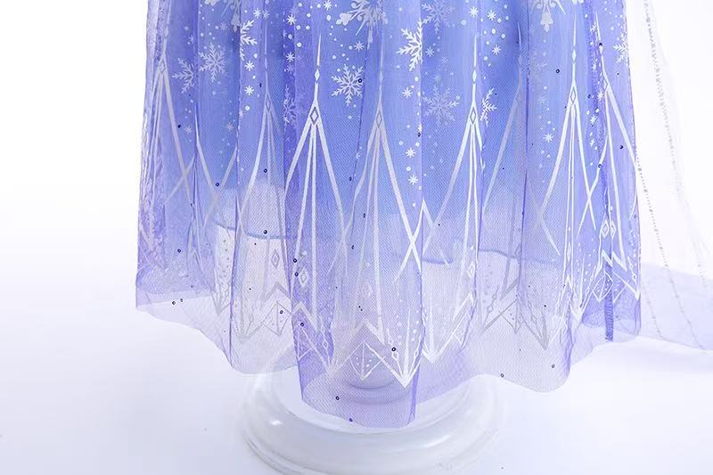 Kids Girls Princess Dress Queen Elsa Costume