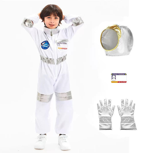 Kid's Astronaut Costume Outfit Space Suit Spaceman Fancy Dress Up