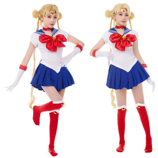 Anime Sailor Moon Tsukino Usagi Cosplay Costume Uniform Dress Outfits